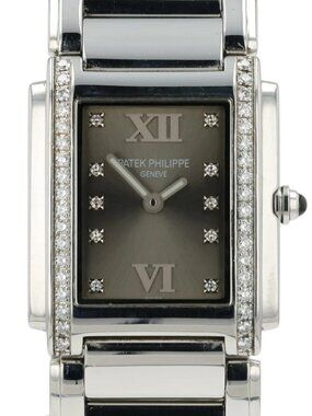 Patek Philippe Twenty Gray Dial Stainless Steel 25mm Quartz Women's Watch